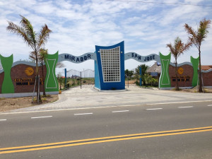 Front entrance to gated Canadian community in Ecuador